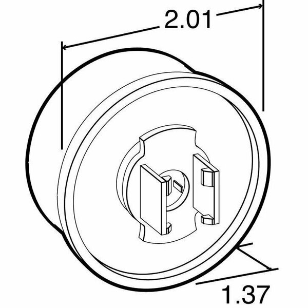 Truck-Lite Low Profile, Led, Yellow Round, 2 Diode, Marker Clearance Light, P3, Fit N Forget M/C, 12V 30270Y